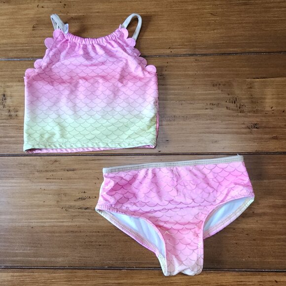 Extremely Me - Girls Mermaid Style 2 Pc Swimsuit Size 4 - Picture 1 of 9